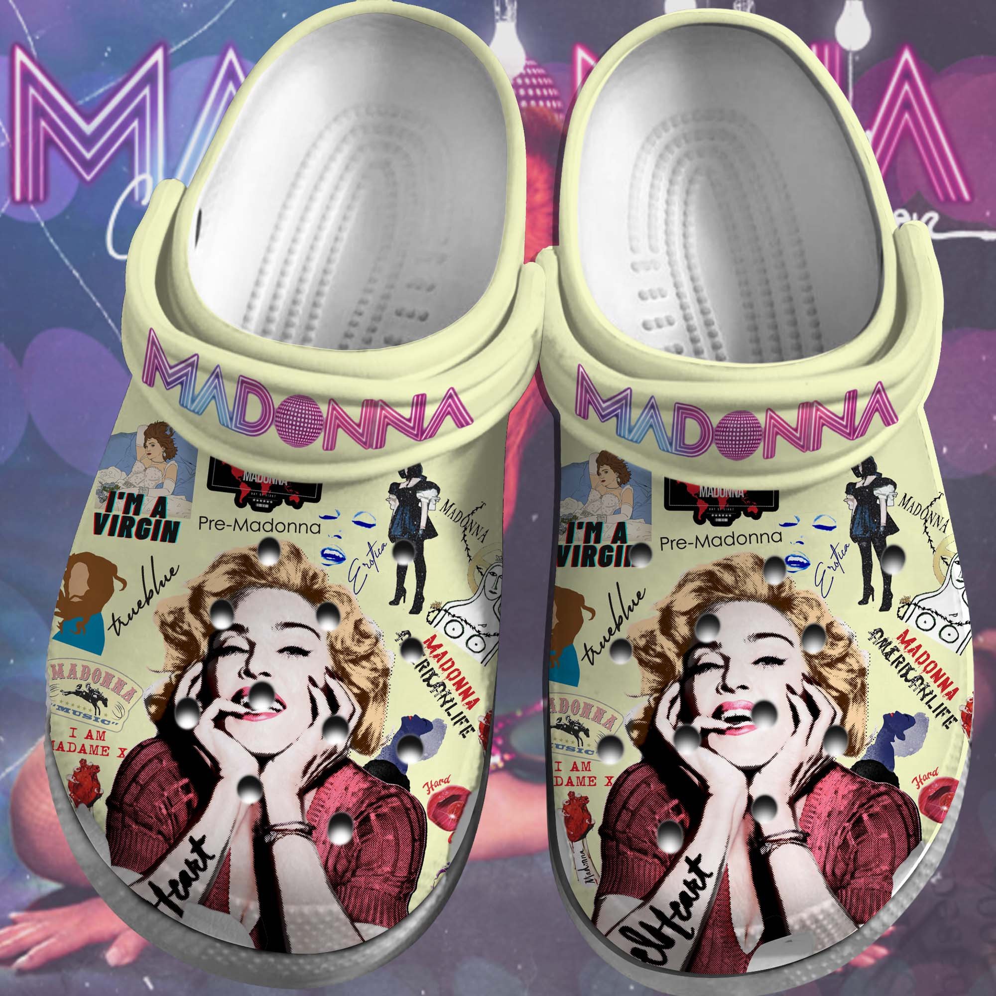 Madonna Singer Music Crocss Crocband Clogs Shoes Comfortable For Men Women And Kids Ww