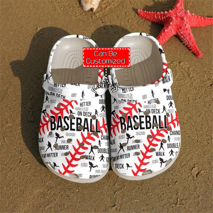 Baseball – Baseball Pattern Clog Shoes For Men And Women