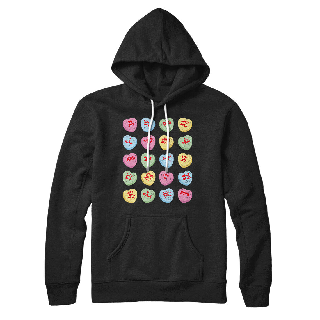 Candy Heart Anti-Valentines Hoodie