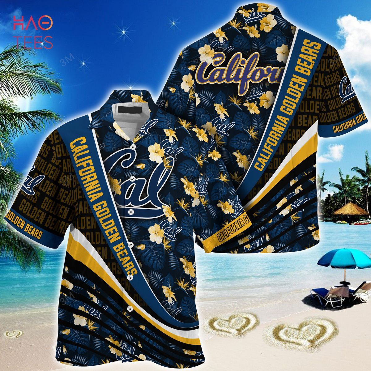 NCCA California Golden Bears Blue Black Trendy Hawaiian Shirt Aloha Shirt