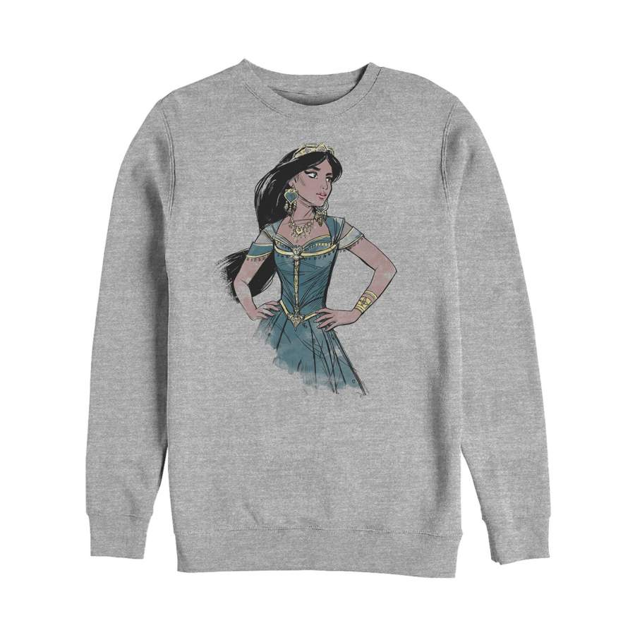 Aladdin Men’s Jasmine Sketch Profile  Sweatshirt