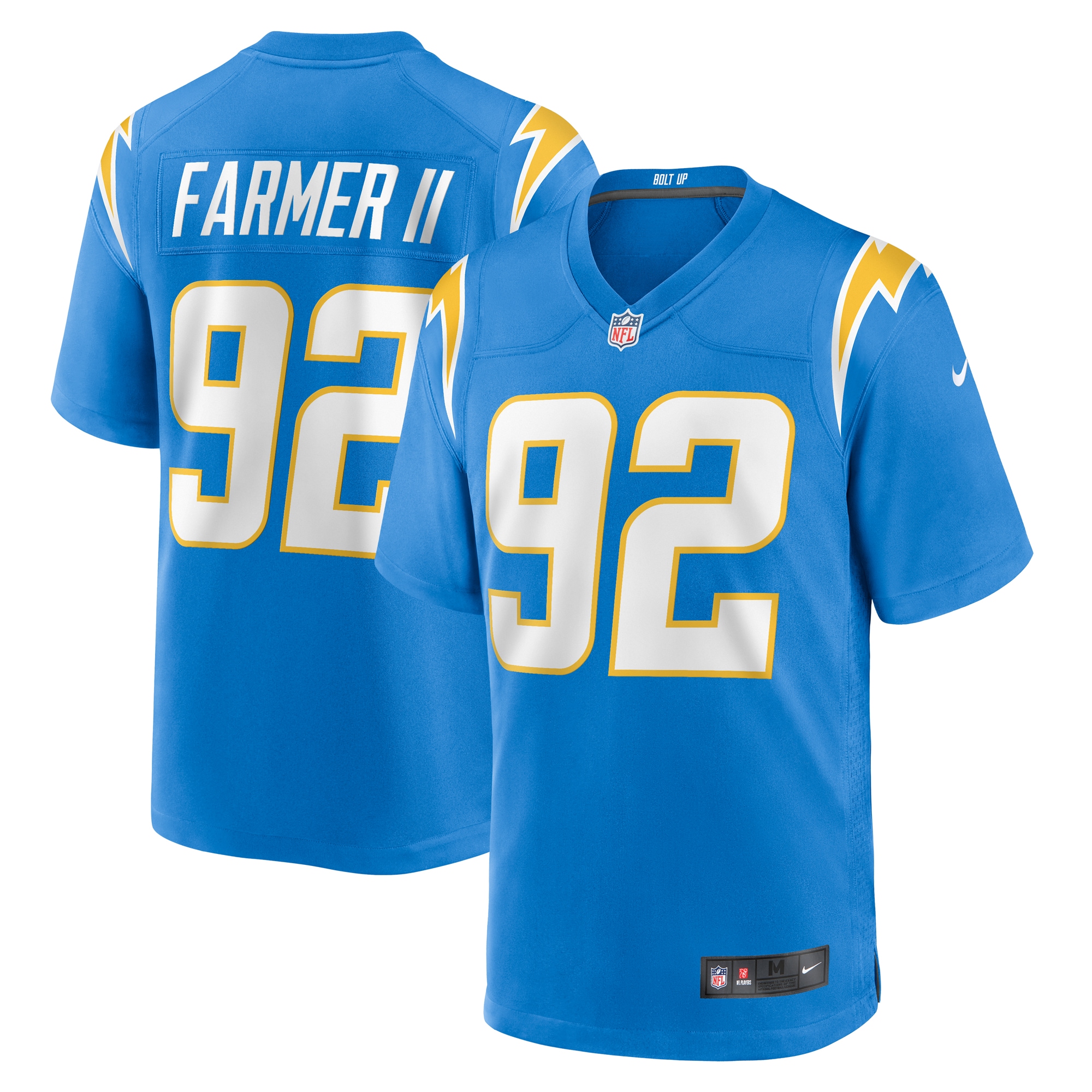 Andrew Farmer Los Angeles Chargers Team Game Jersey – Powder Blue