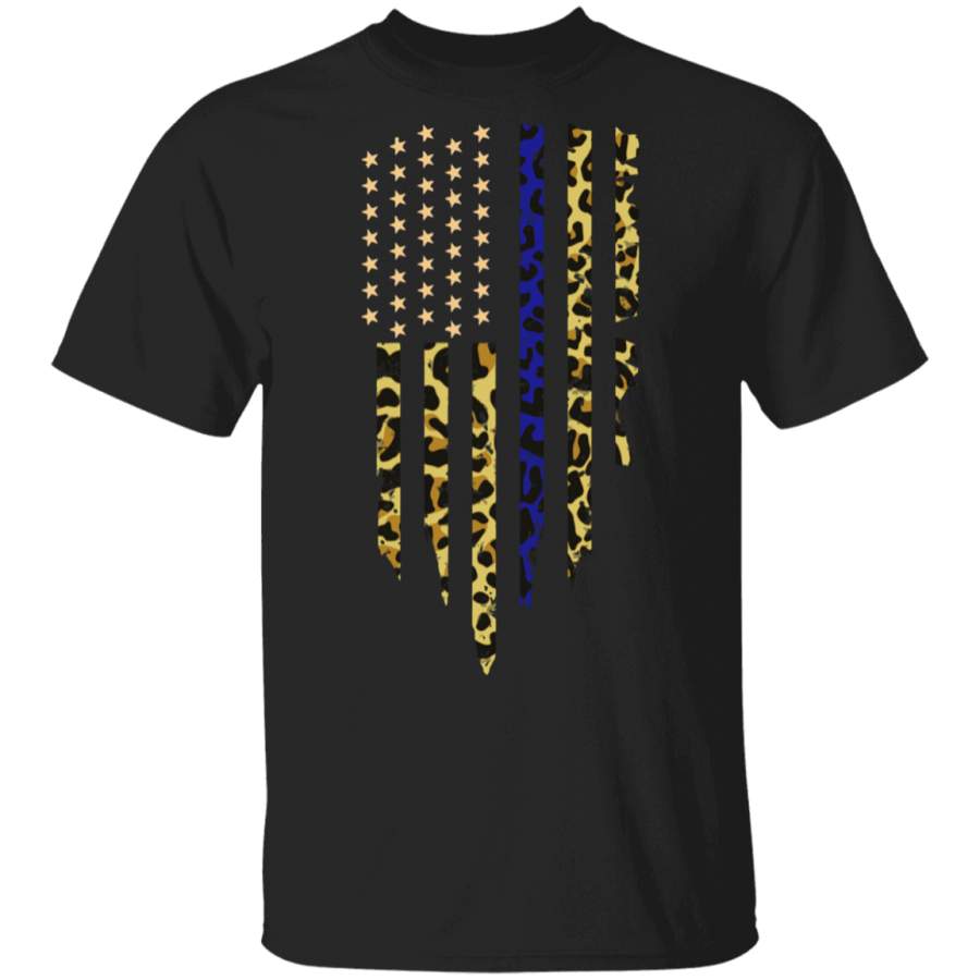 Thin Blue Line Leopard T-Shirt