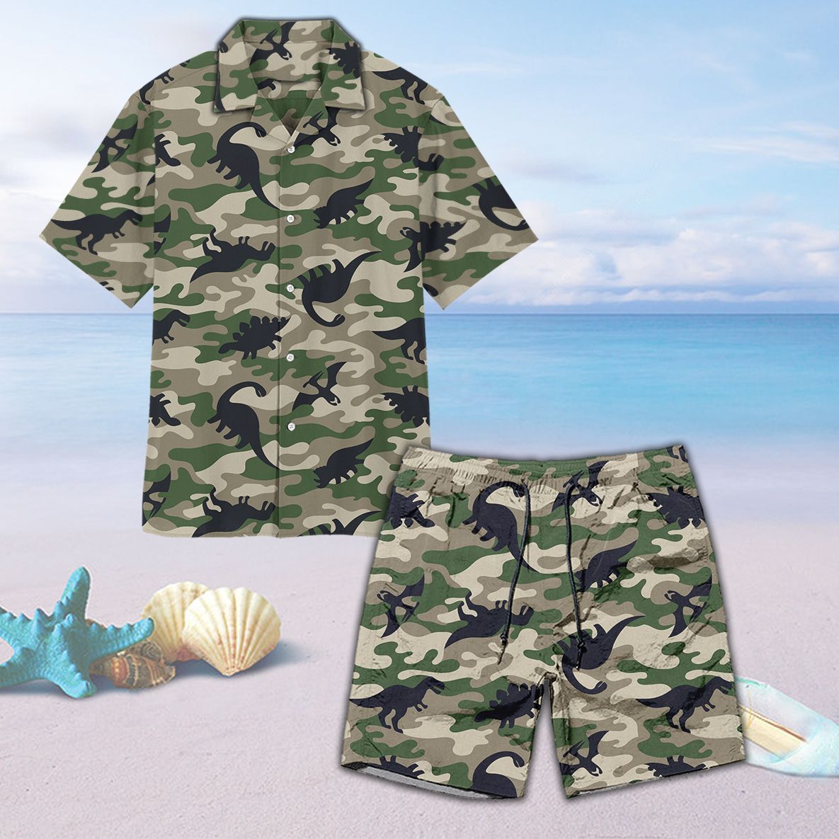 Dinosaur Hawaiian Beach Short Ha32985