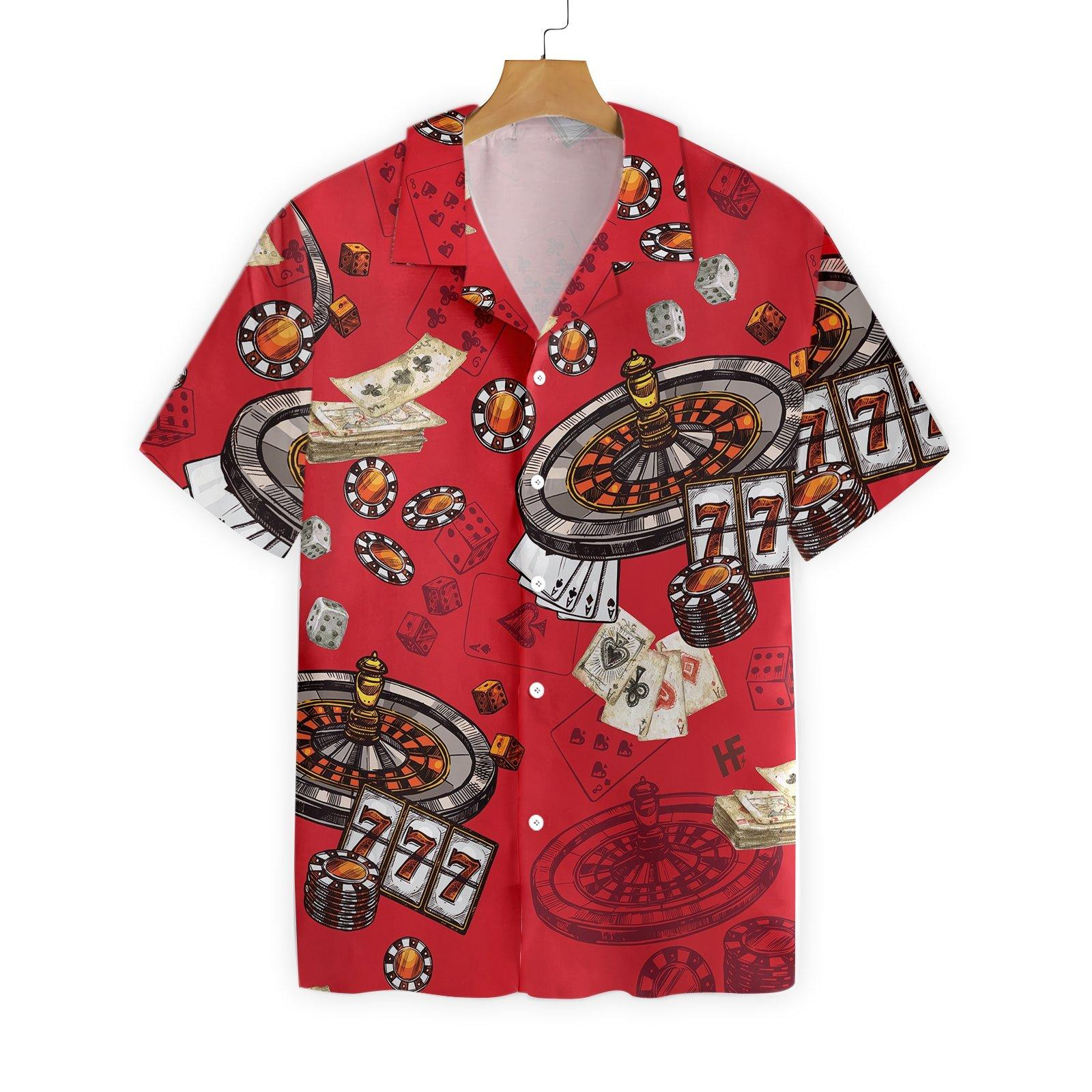 Casino Pattern Red Background 2901 Hawaii Shirt Ha73180