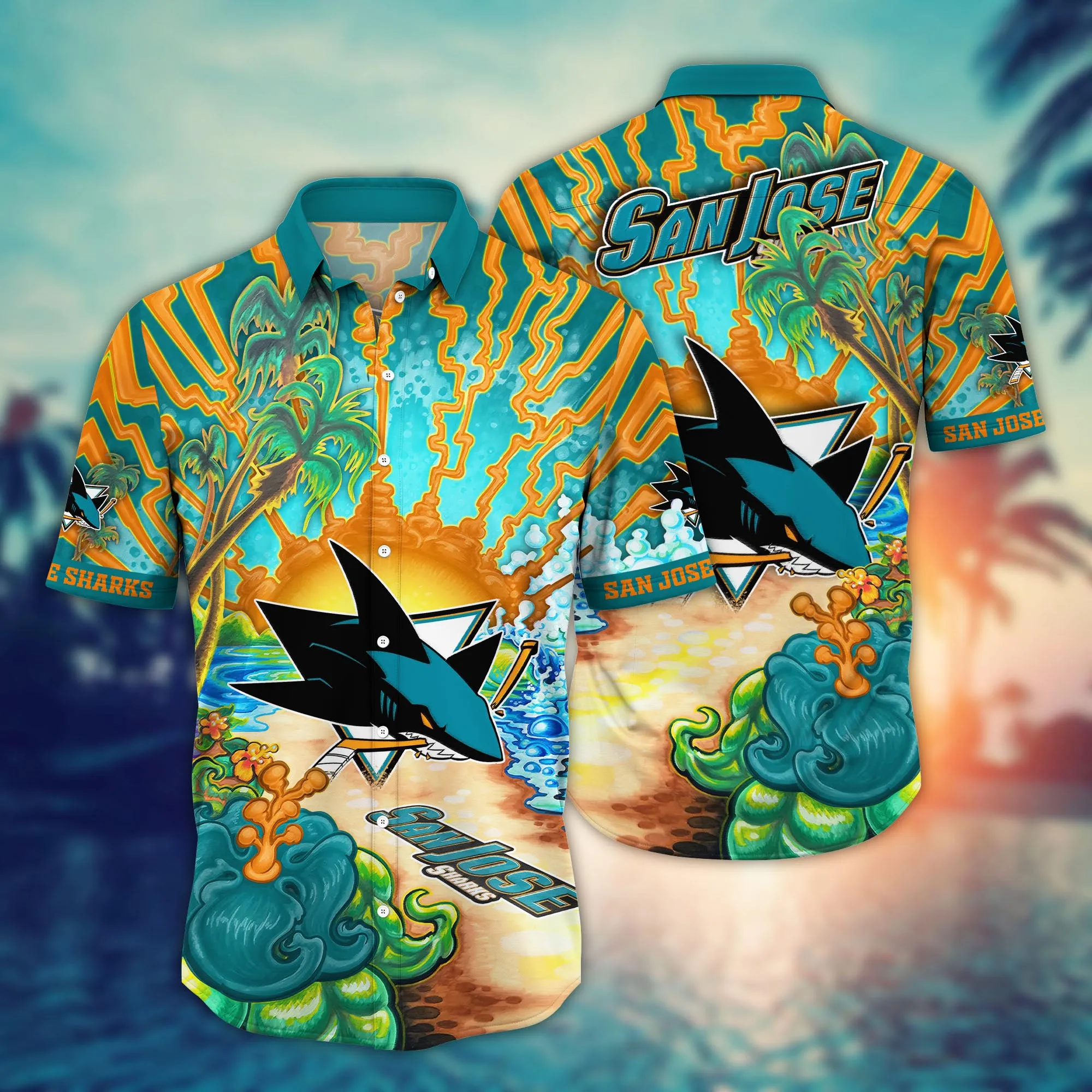 San Jose Sharks Nhl Hawaiian Shirt Mosquito Bitestime Aloha Shirt