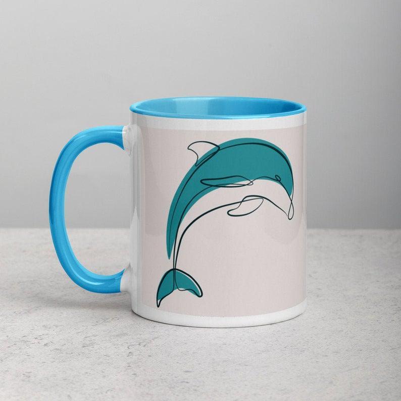 Dolphin Mug With Blue Handle