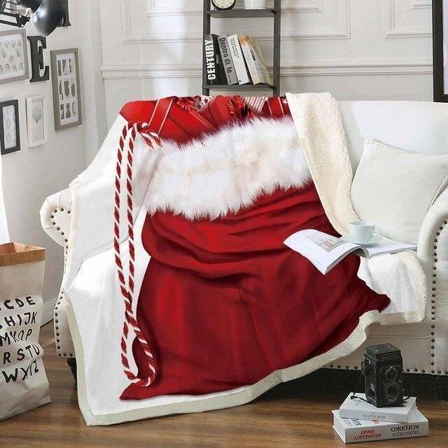 X-Mas Santa Big Sack Blanket Christmas Decoration Ideas