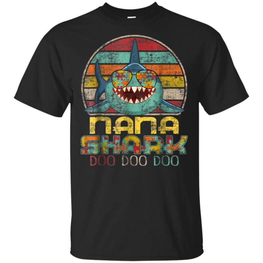 Autism Nana Shark Doo Doo Doo T-Shirt Gift Men Women