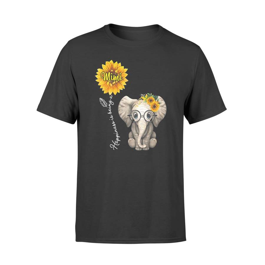 Happiness is being a Mimi T Shirt – Cute Elephant T-Shirt – Standard T-shirt