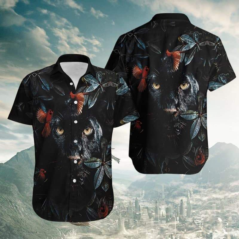 Get Here Hawaii Aloha Shirts Flower Cardinal Panther Ha34974