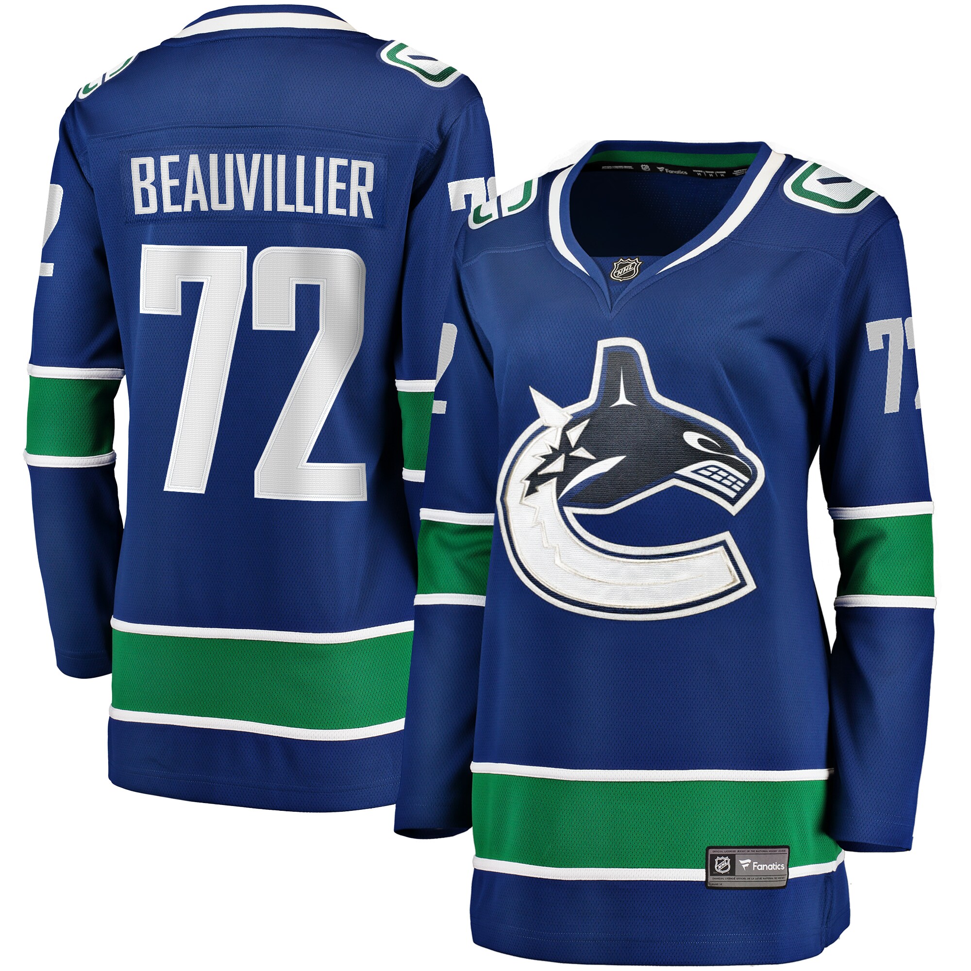 Women's Vancouver Canucks Anthony Beauvillier Blue Home Breakaway Jersey