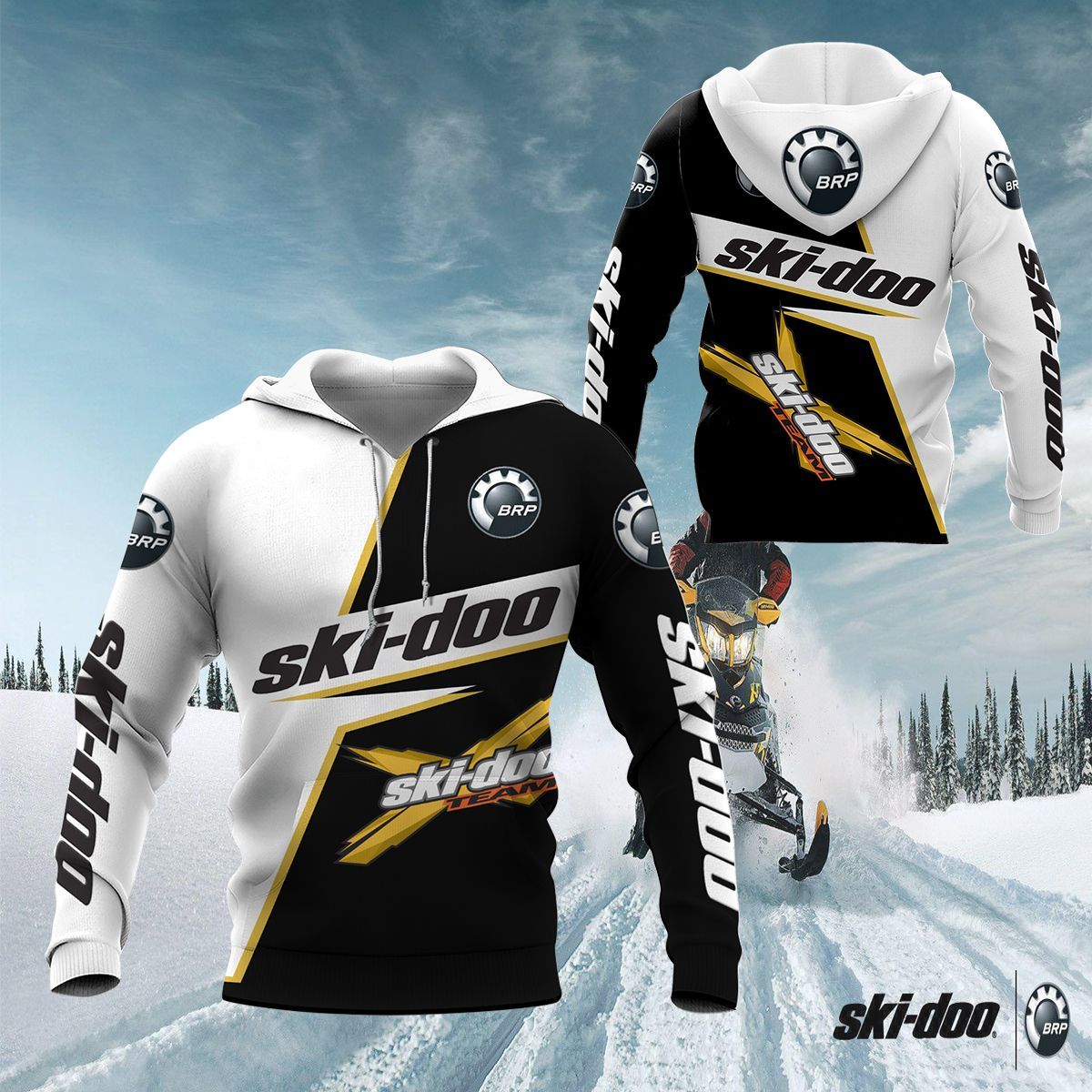 3D All Over Printed Ski-Doo Lph-Nh Shirts Ver 1 (White)