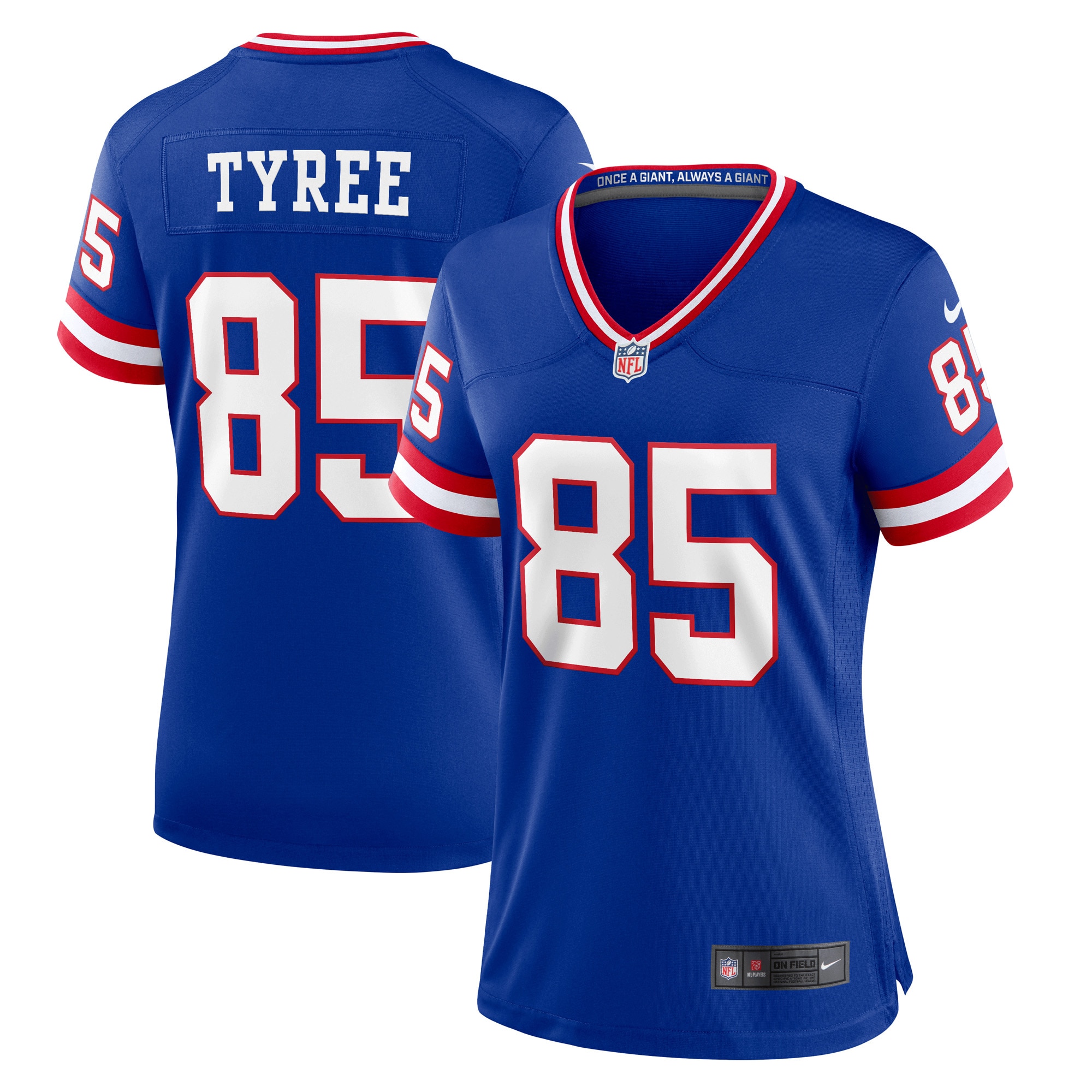 Women’s New York Giants David Tyree Royal Classic Retired Player Game Jersey