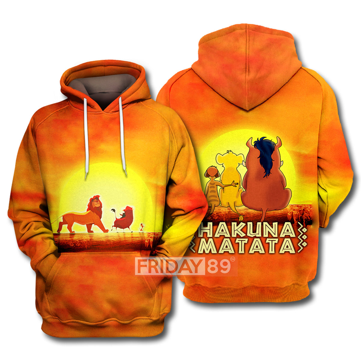 Unifinz Lk T-Shirt Simba Timon Pumba Friends Sunset T-Shirt Dn Lk Hoodie Sweater 2022