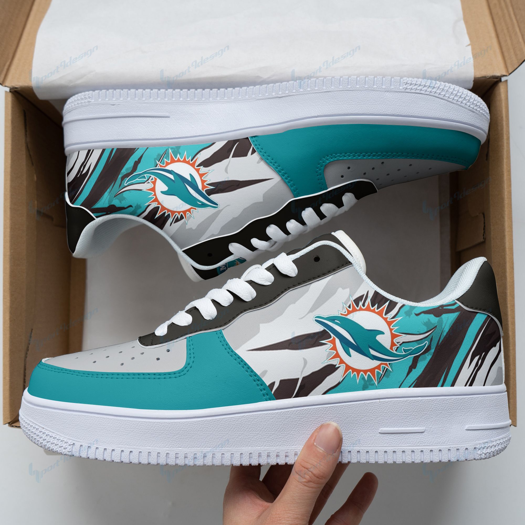 Miami Dolphins Af1 Shoes 266