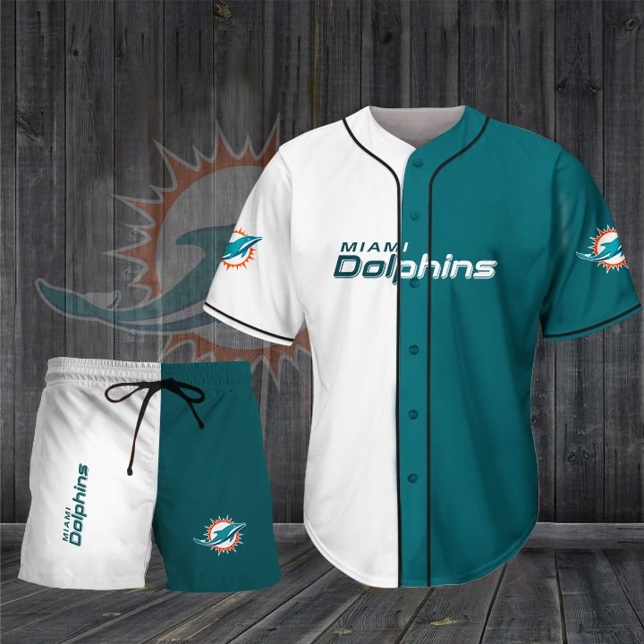 Miami Dolphins BASEBALL SHIRT SHORT