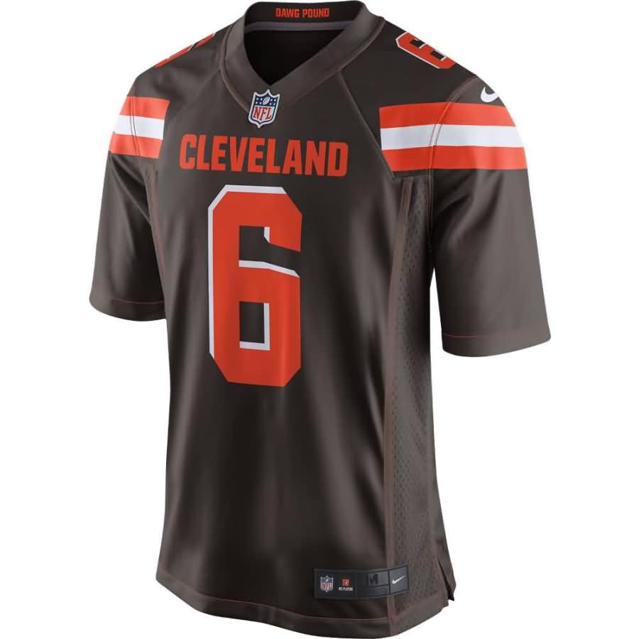 Baker Mayfield Cleveland Browns 2018 NFL Draft First Round Pick Game Jersey – Brown