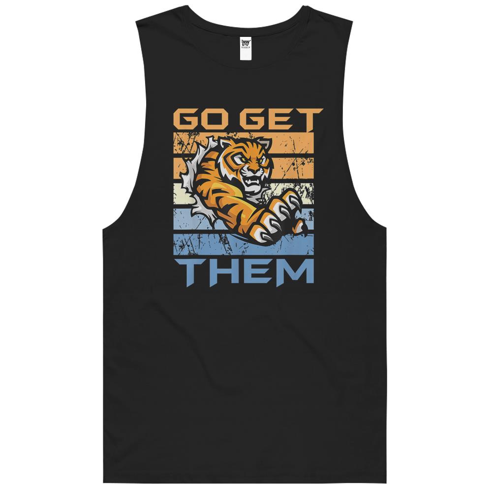 Women Men Go Get ’Em Tiger, Funny Animal Lover Tank Top