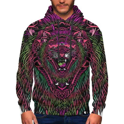 Acid Tiger Pink Hoodie