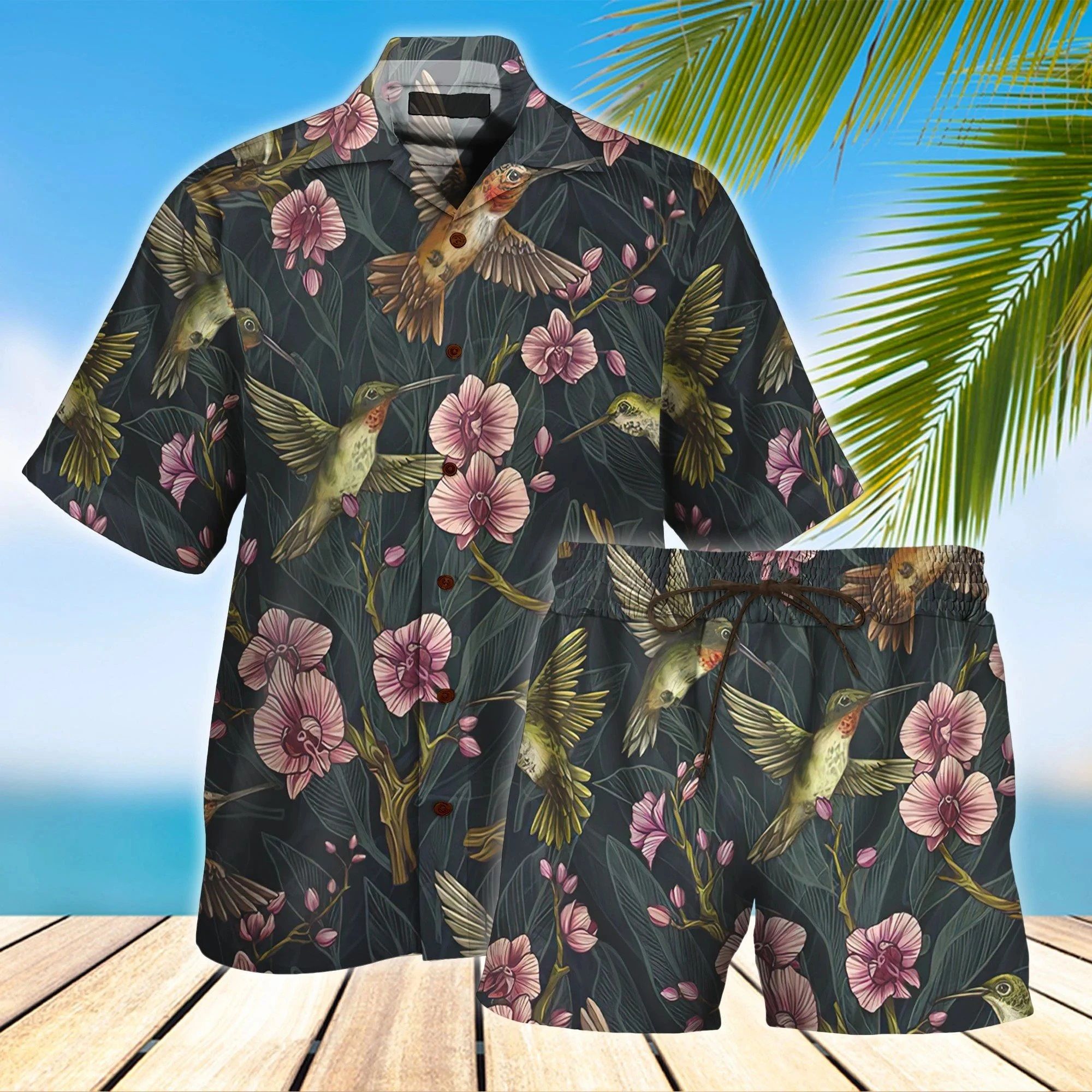 Humming Bird Hawaii Shirt Set Unisex Ha77193