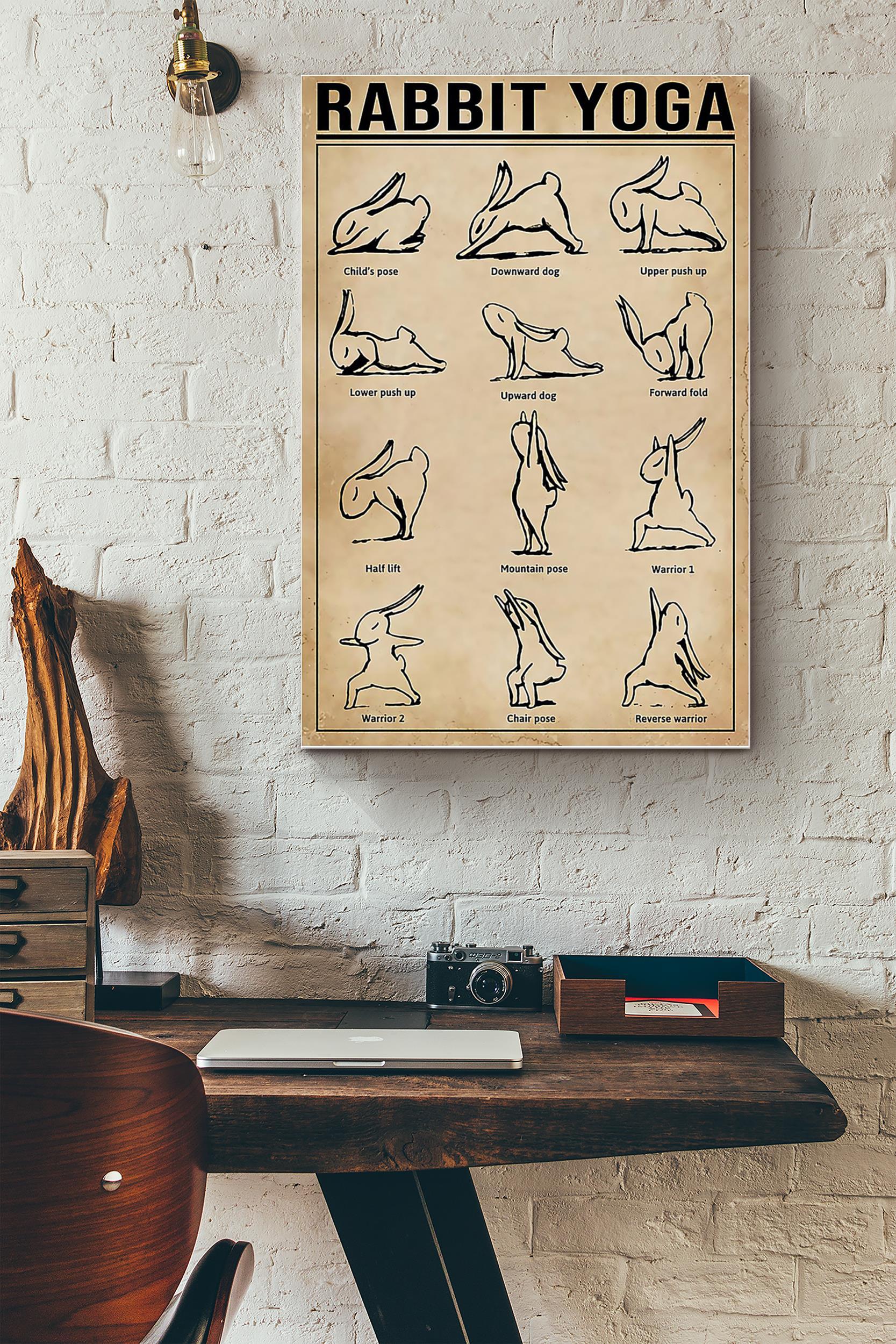 Rabbit Yoga (Unframed) Poster