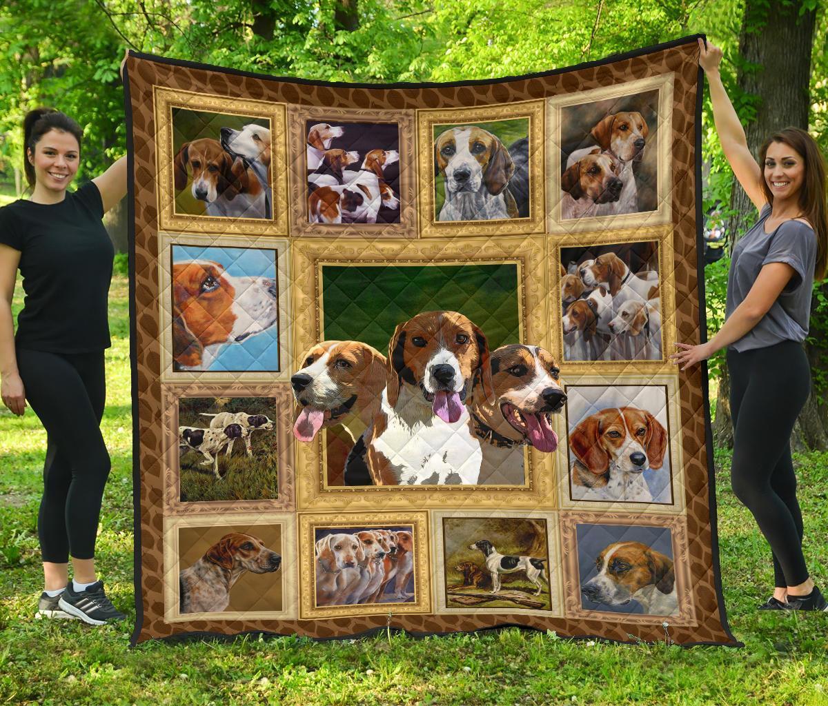 American Foxhound Dog Quilt Blanket Amazing