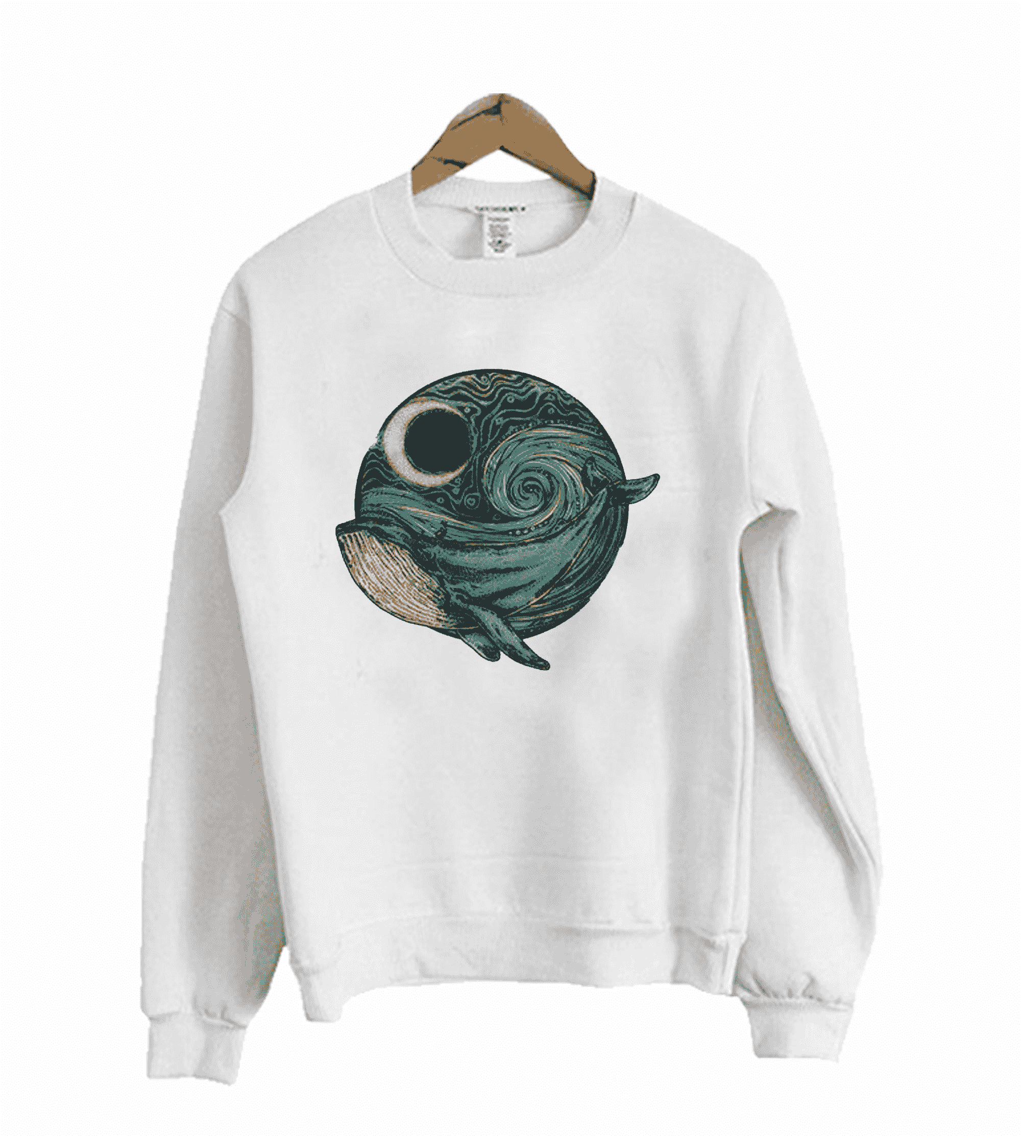 Whale And Moon Sweatshirt Sweater