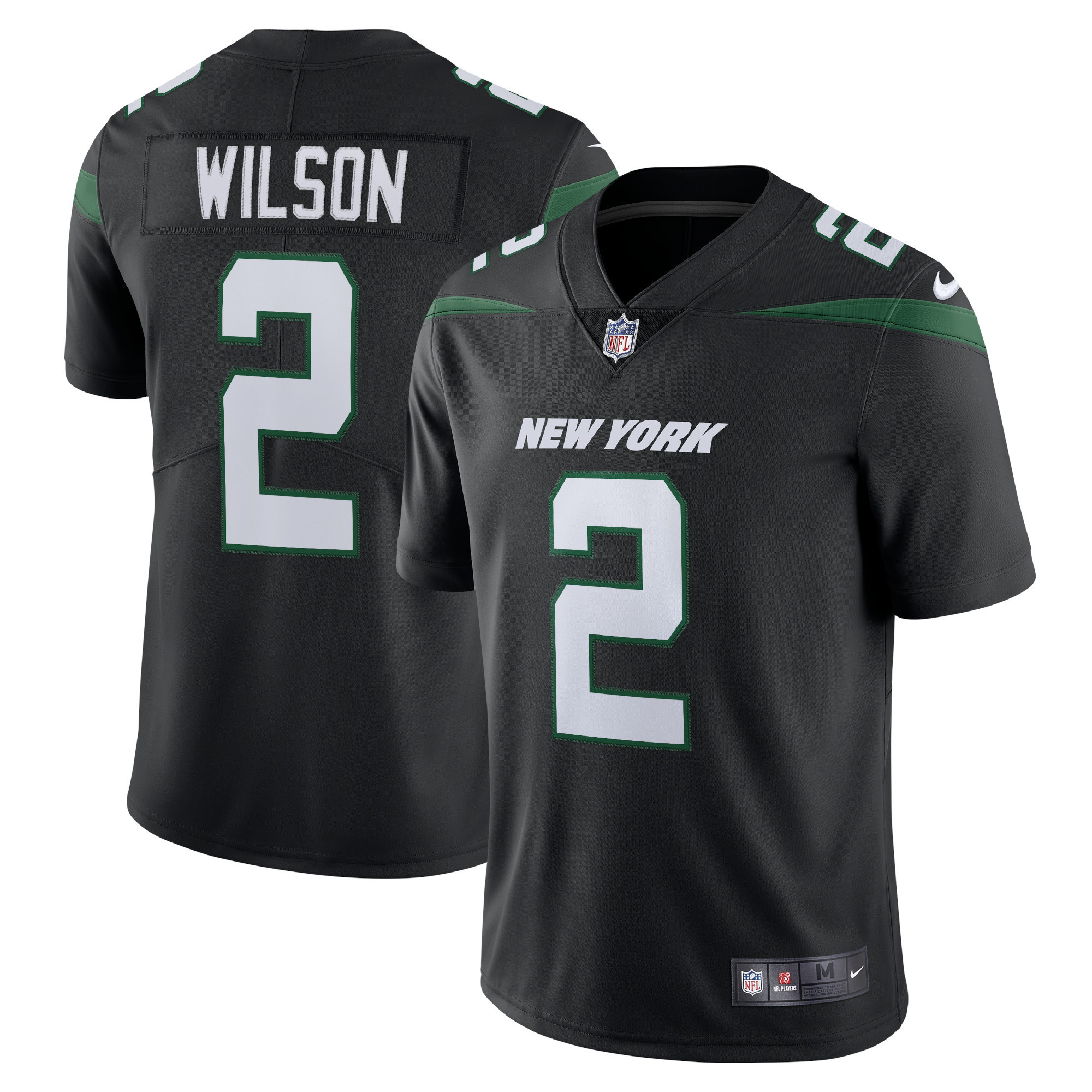 Zach Wilson New York Jets Vapor Limited Jersey Stealth Black NFL