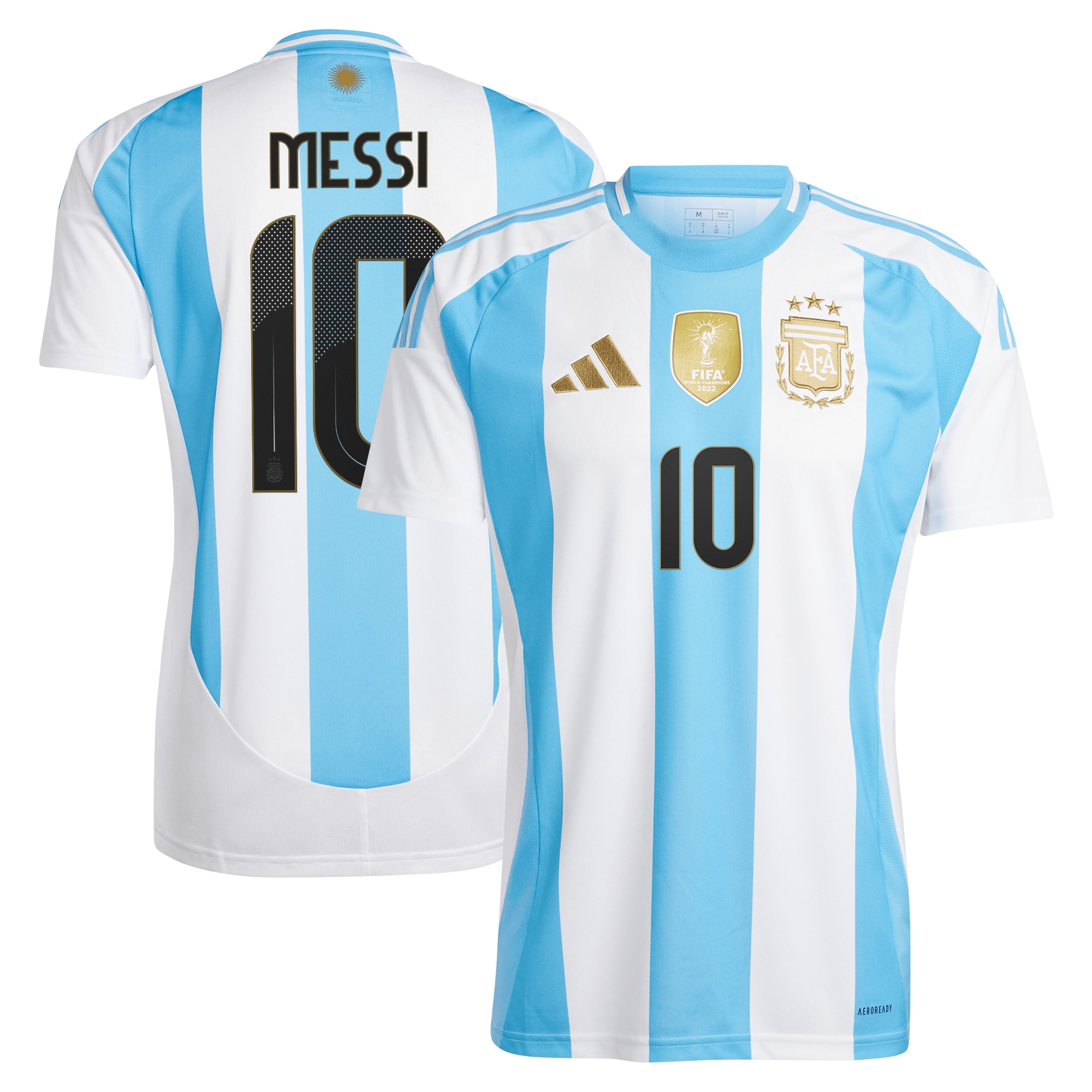 Lionel Messi Argentina National Team 2024 Home Replica Player Jersey – White