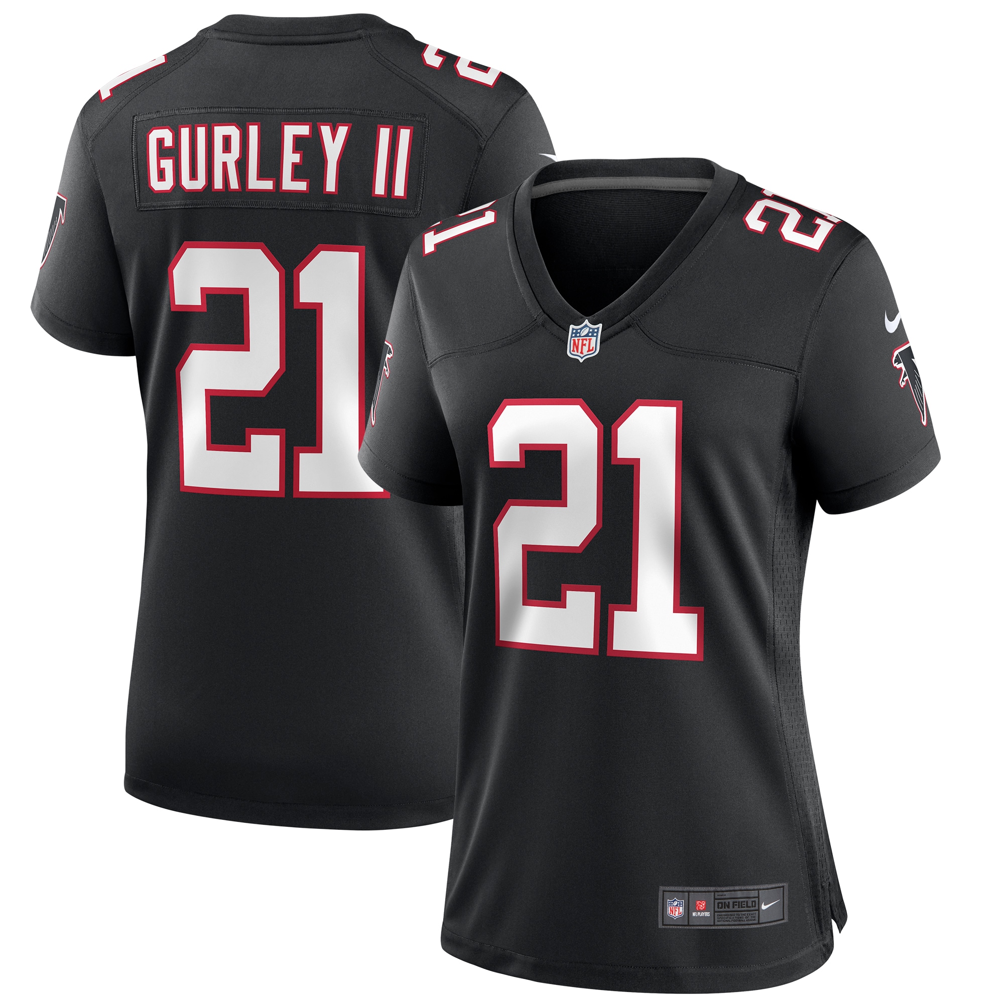 Women’s Atlanta Falcons Todd Gurley II Black Throwback Game Jersey