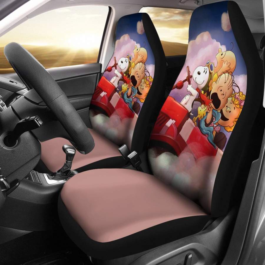 Snoopy And Cloud Dream Car Seat Covers