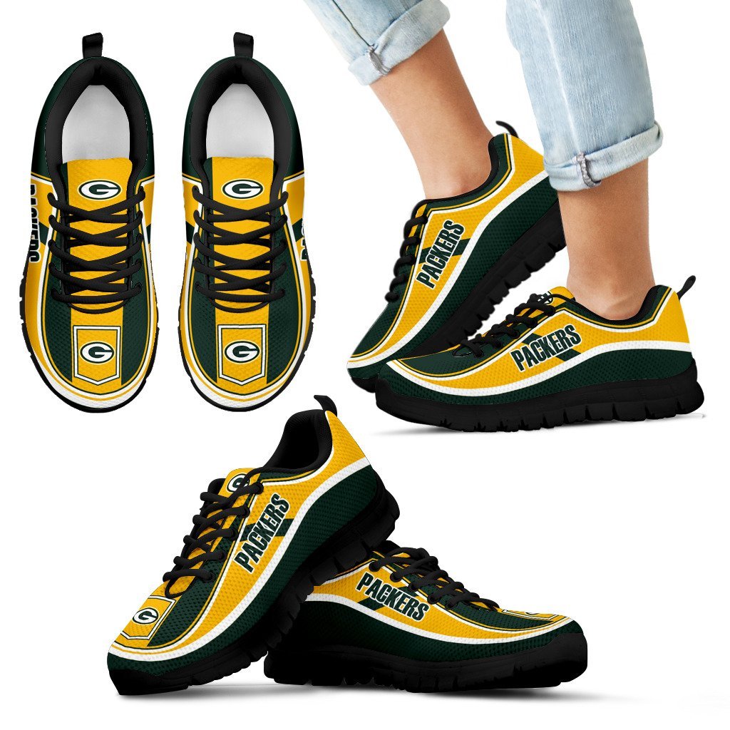 Simple Color Flag Green Bay Packers Sneakers