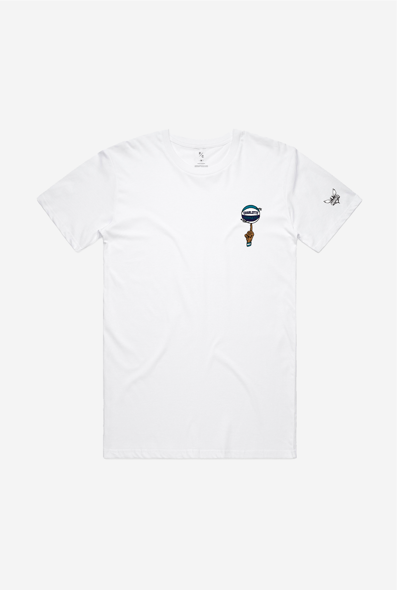 Charlotte Hornets Spinning Ball T-Shirt – White