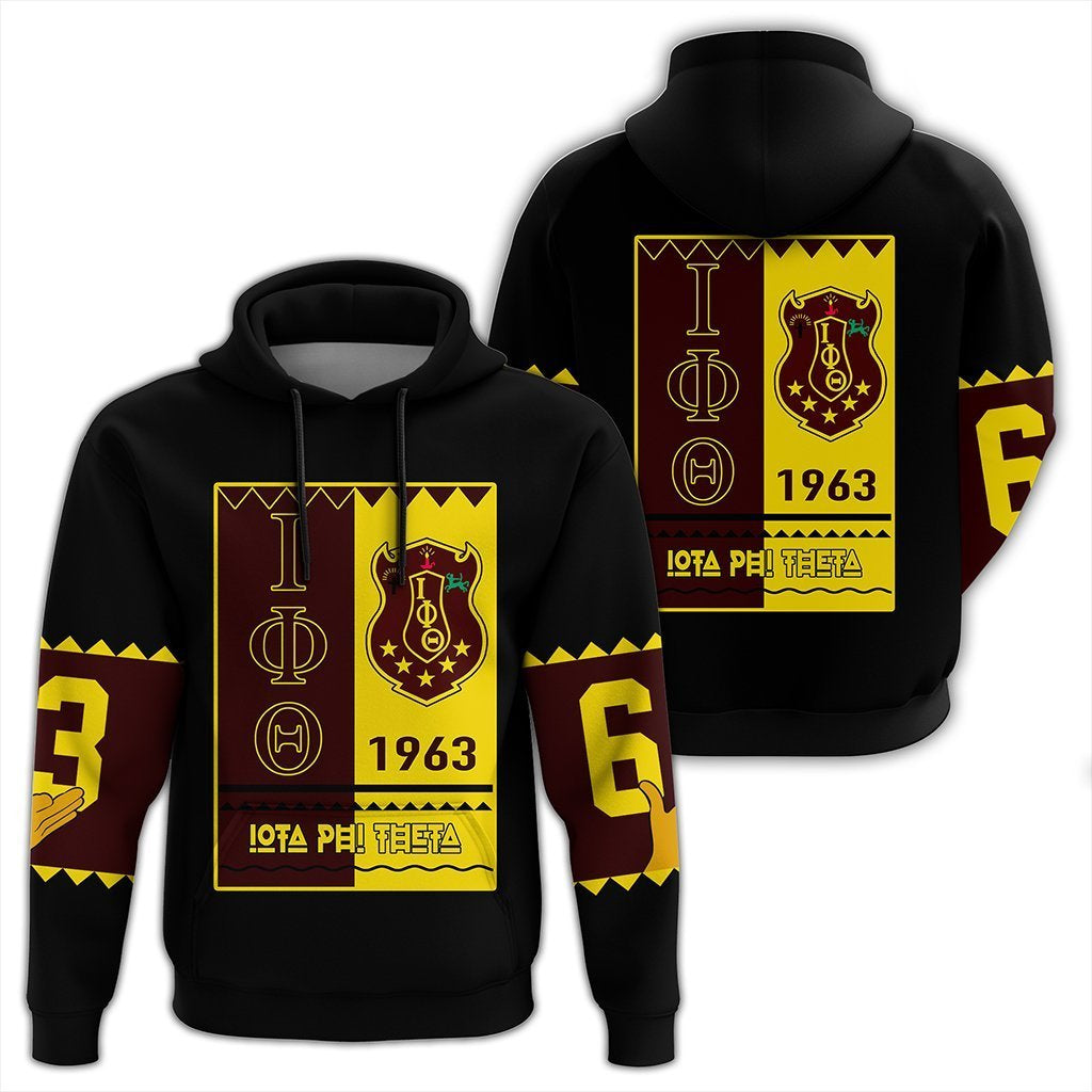 Greek Life Hoodie – Iota Phi Theta Black Style Pullover Hoodie