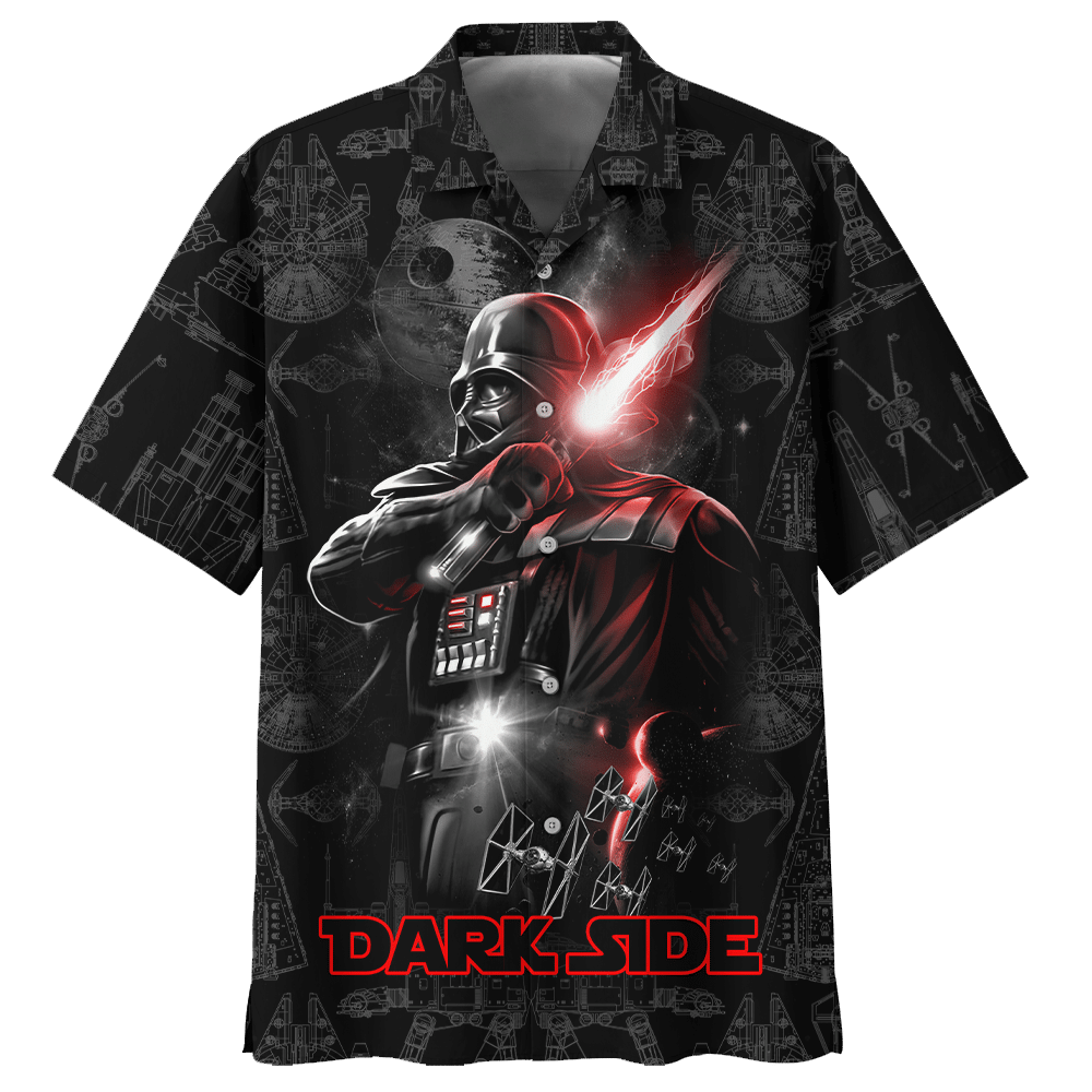 Darth Vader Dark Side Star Print Short Sleeve Hawaii Shirt Ha20837