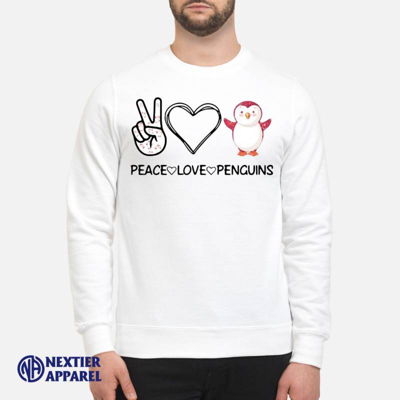 Peace Love Penguins Shirt Unisex Sweatshirt