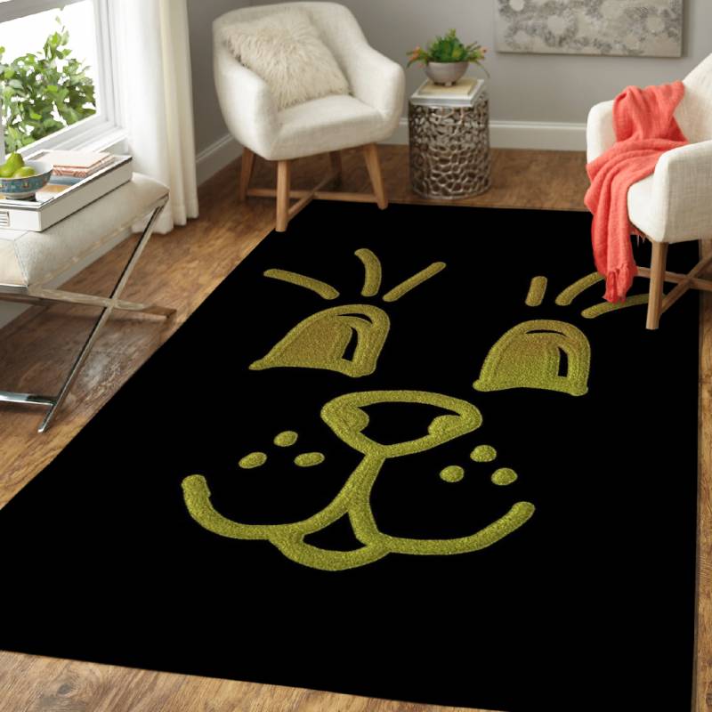 Golden Puppy Face – Cute Golden Animals Area Rug Carpet