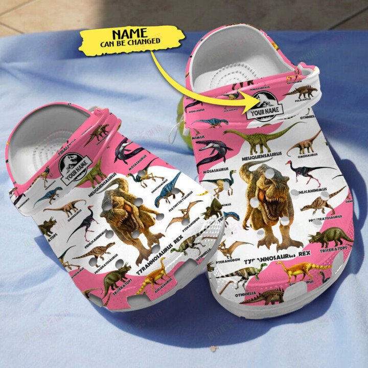 Personalized Dinosaurs Collection Crocs Classic Clogs Shoes Shoesvibes V3