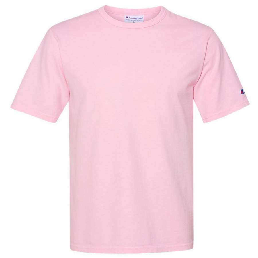 Champion Men’s Pink Candy Garment Dyed Short Sleeve T-Shirt