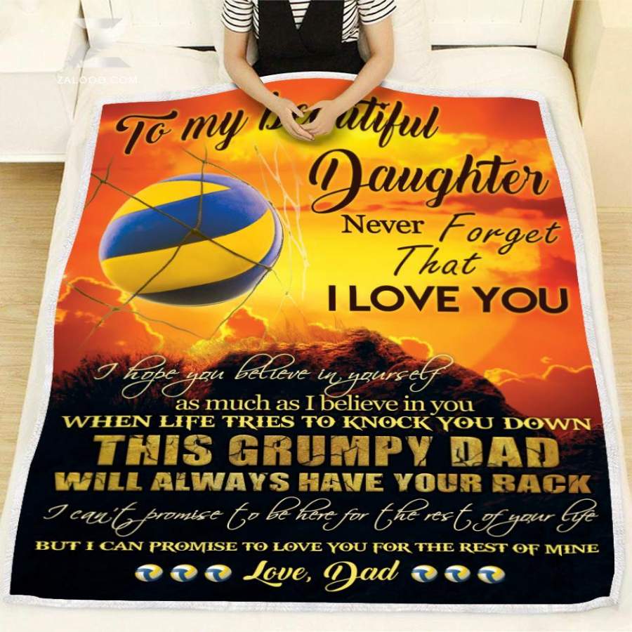 Dad Gift For Beautiful Daughter I Love You For The Rest Of Your Life Volleyball Blanket