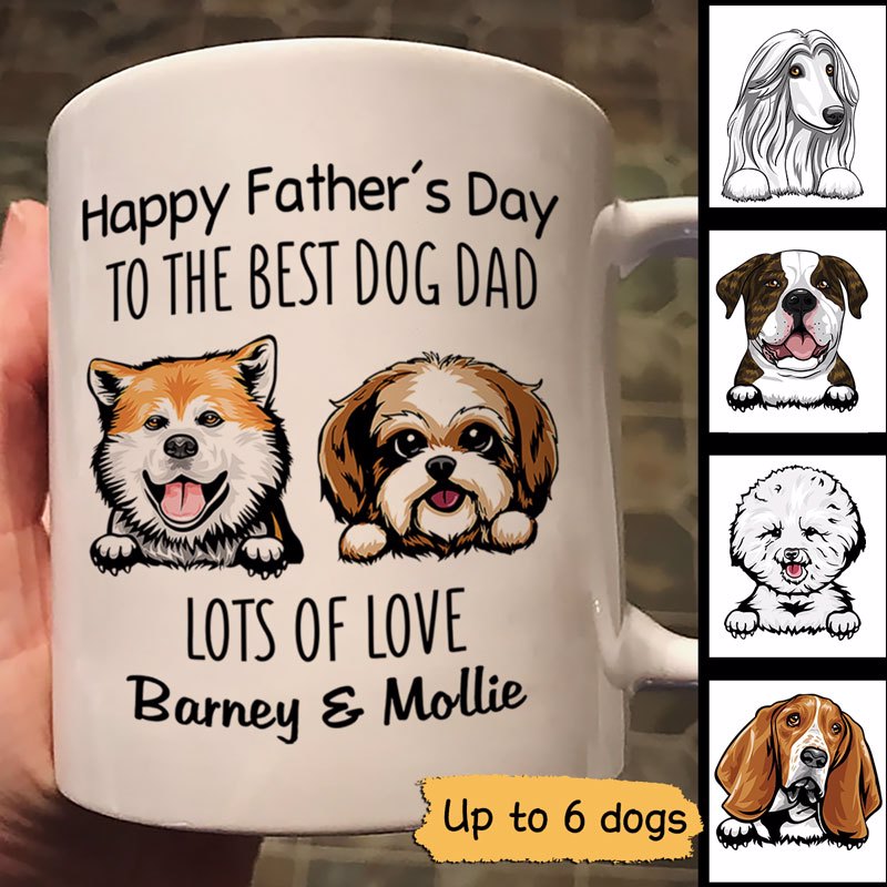 Happy Father‘S Day Best Dog Daddy Dog Dad Personalized Mug