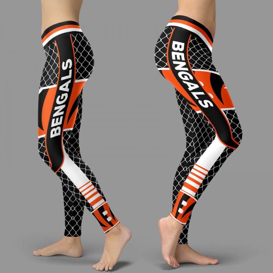 Single Small Line Circle Stylish Fashion Cincinnati Bengals Leggings