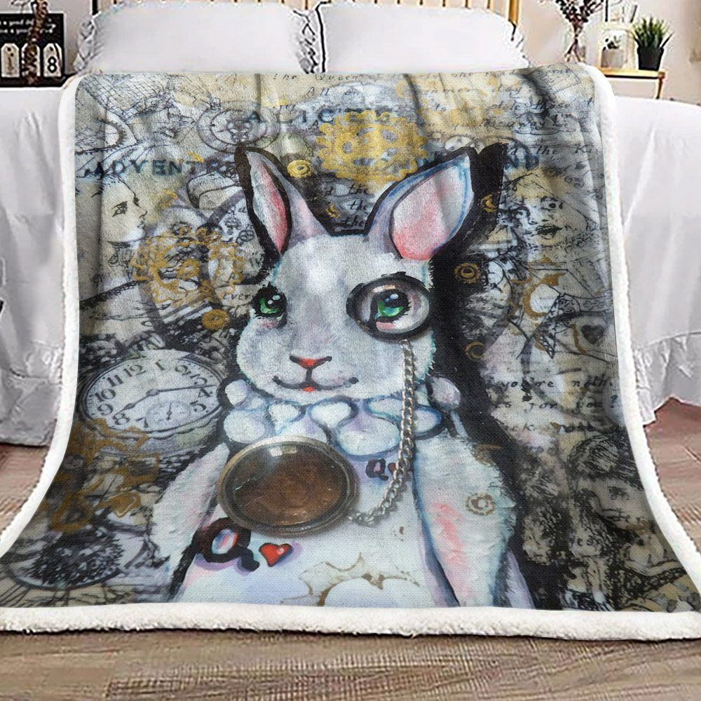 White Rabbit Bt1410274F Sherpa Fleece Blanket