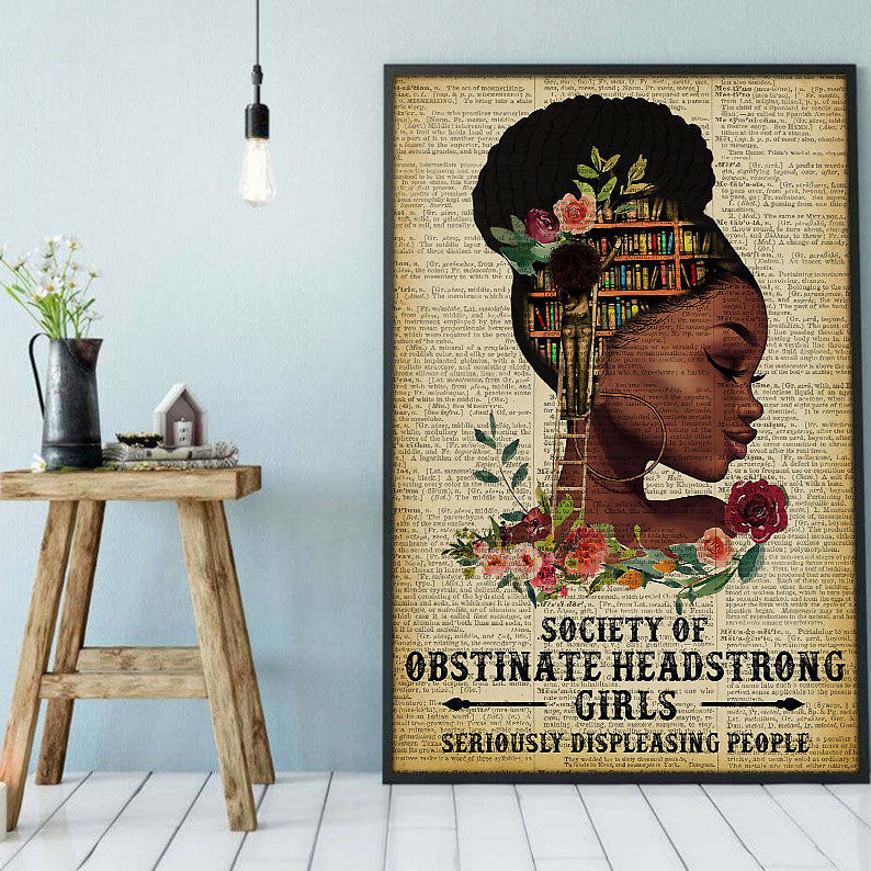 South Africa Custom Canvas Prints Beautiful African American Black Art Poster Art Print Afro Girl Black Man Artistic Home Decor Canvas