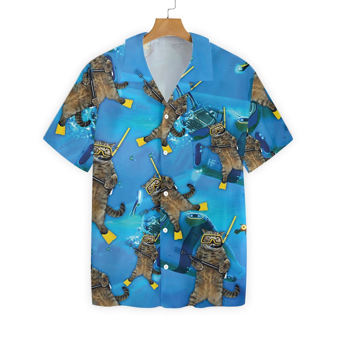 Cat Diver All Over Printed Hawaiian Shirt Ha23760