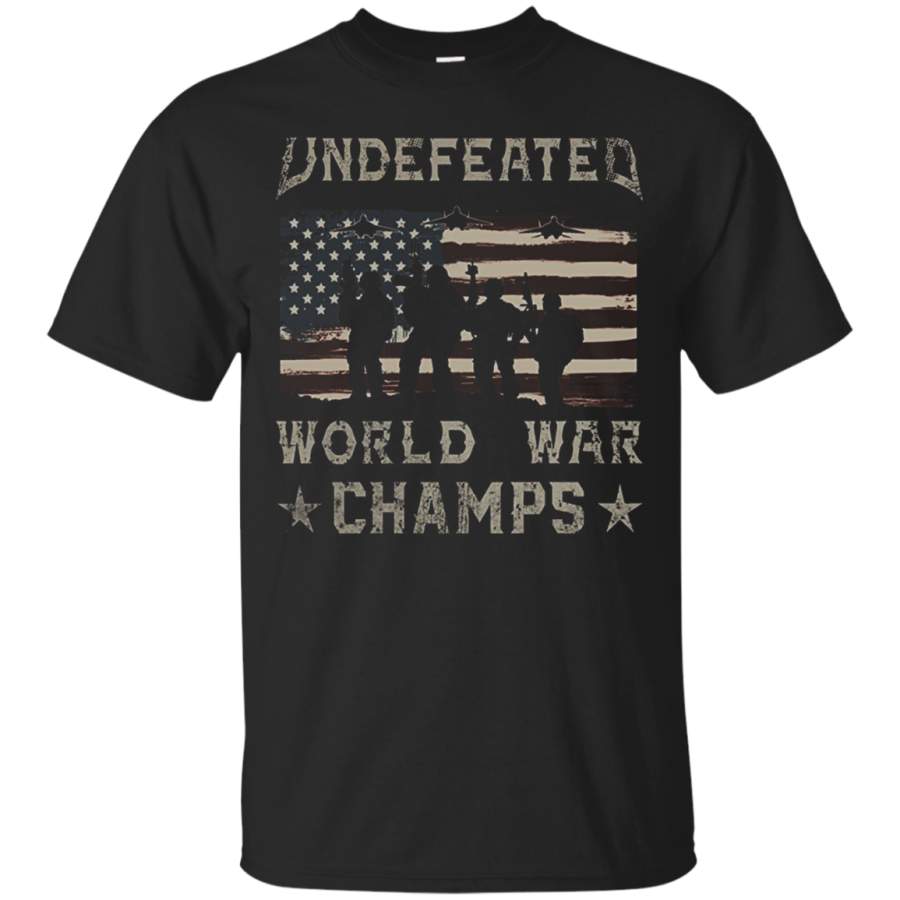 AGR Stupendous Undefeated 2-Time World War Champs 4th Of July Cotton T Shirt