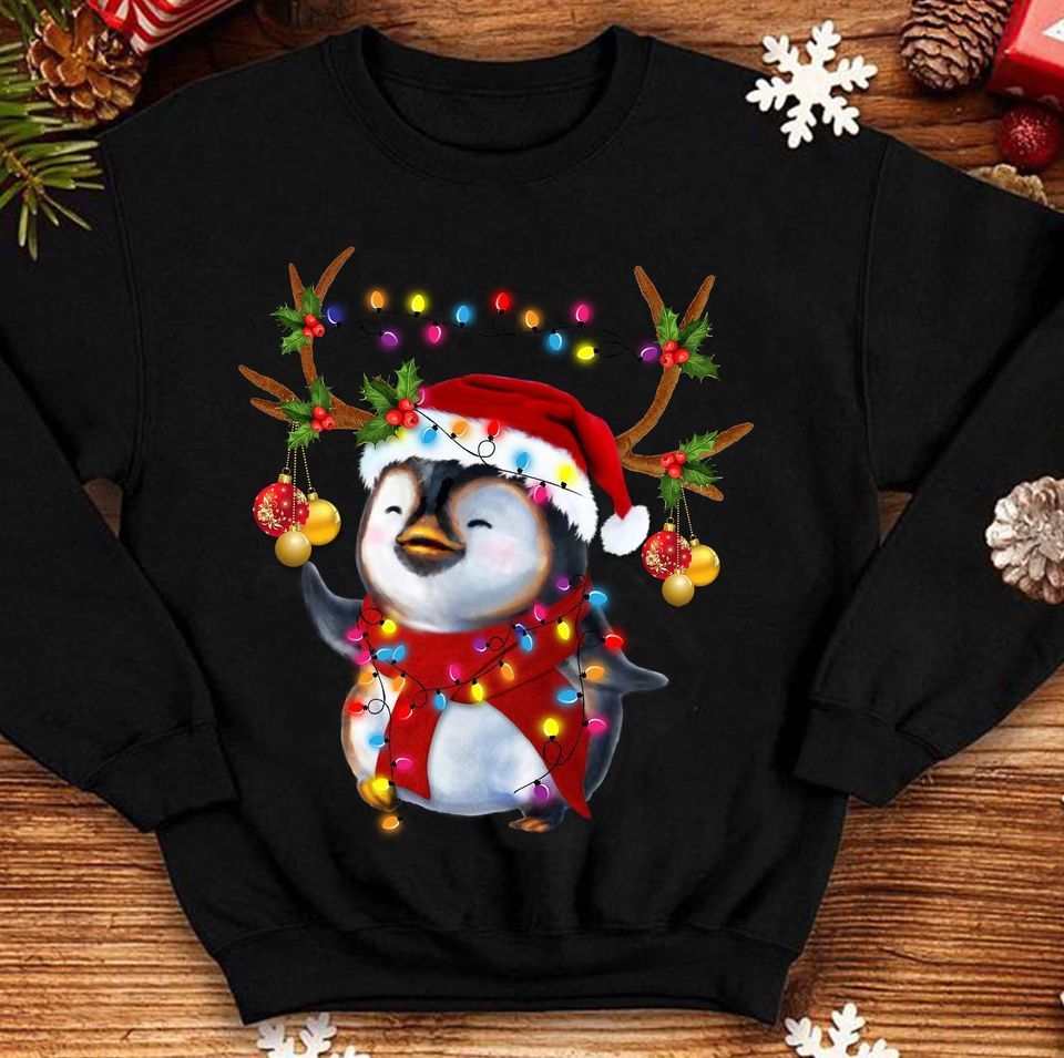 Penguin Merry Christmas T shirt hoodie sweater H99