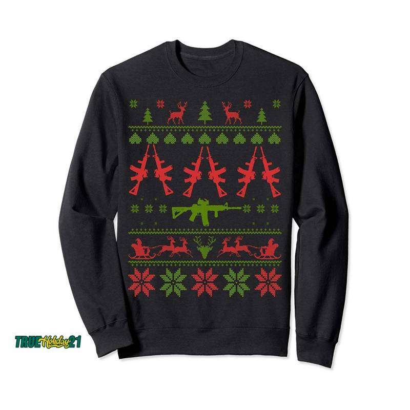 Ar15 Ugly Christmas Sweatshirt Xmas Costume