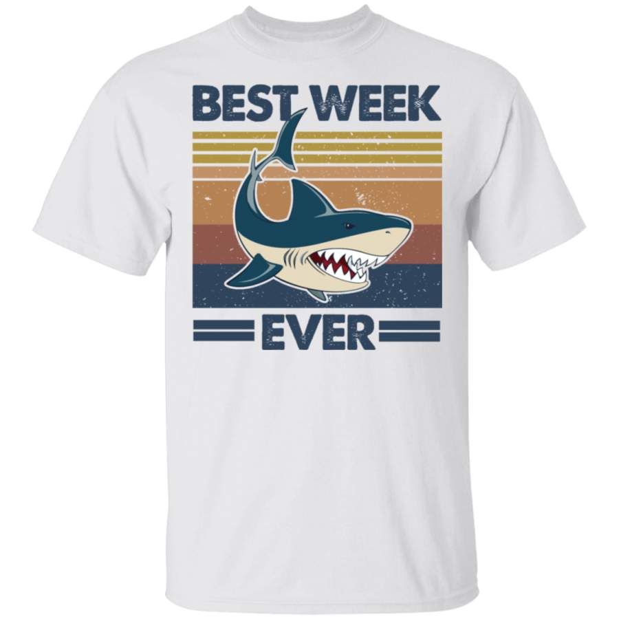 Best Week Ever T Shirt, Funny Shark T Shirt, T Shirt For Men, T Shirt For Women